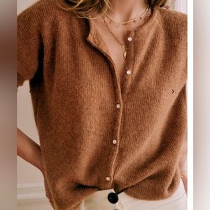 Sezane Gaspard Cardigan, Camel size Small in great condition